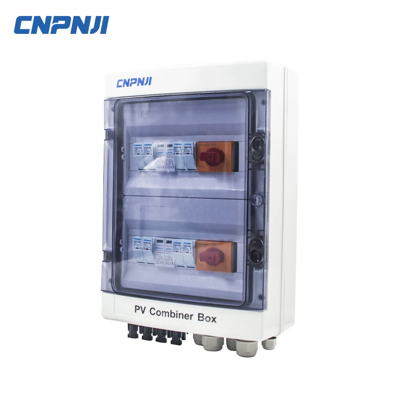 Солнечная Система DC PV Combiner Box 4 струны вход 1 выход с SPD и предохранителем 500V 1000V