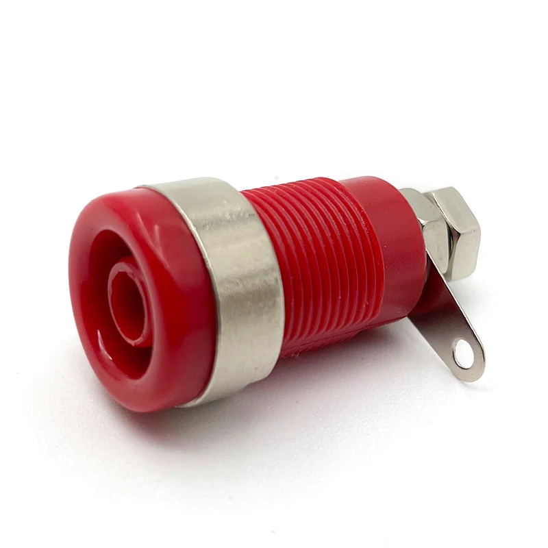 Nickel Plated High Voltage Terminal Safety Protection Binding Post Nut Terminal Blocks 4mm Banana Plug