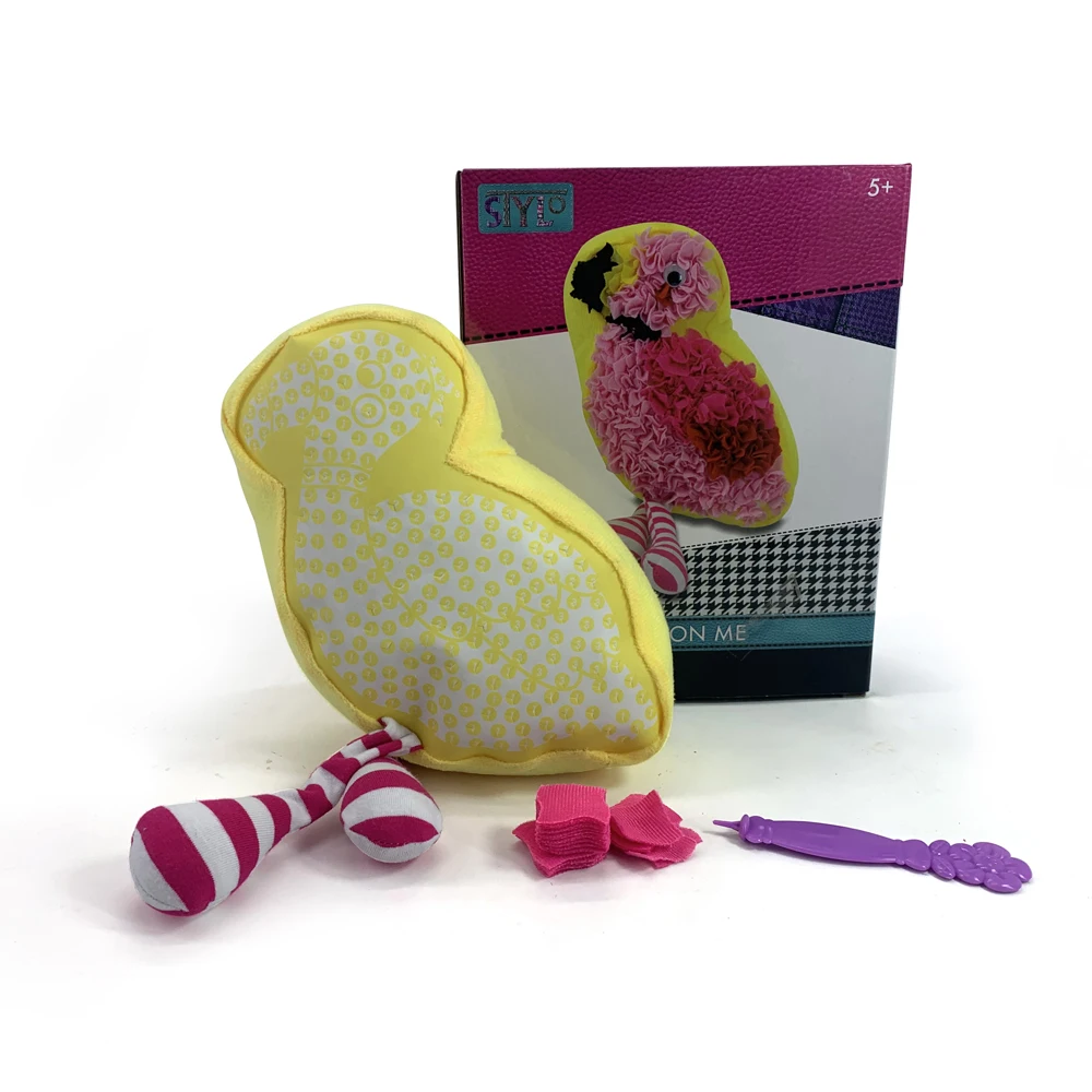 Kids DIY Bird shaped Soft Toys Cotton Stuffed Cushion Plush DIY Pillow For Kids