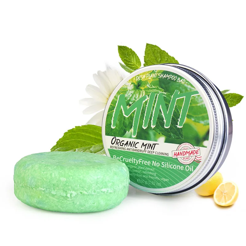 Private Label Vegan Muti- kinds Organic handmade Hair Care Cleaning Solid Shampoo Soap Bar with Tin Box