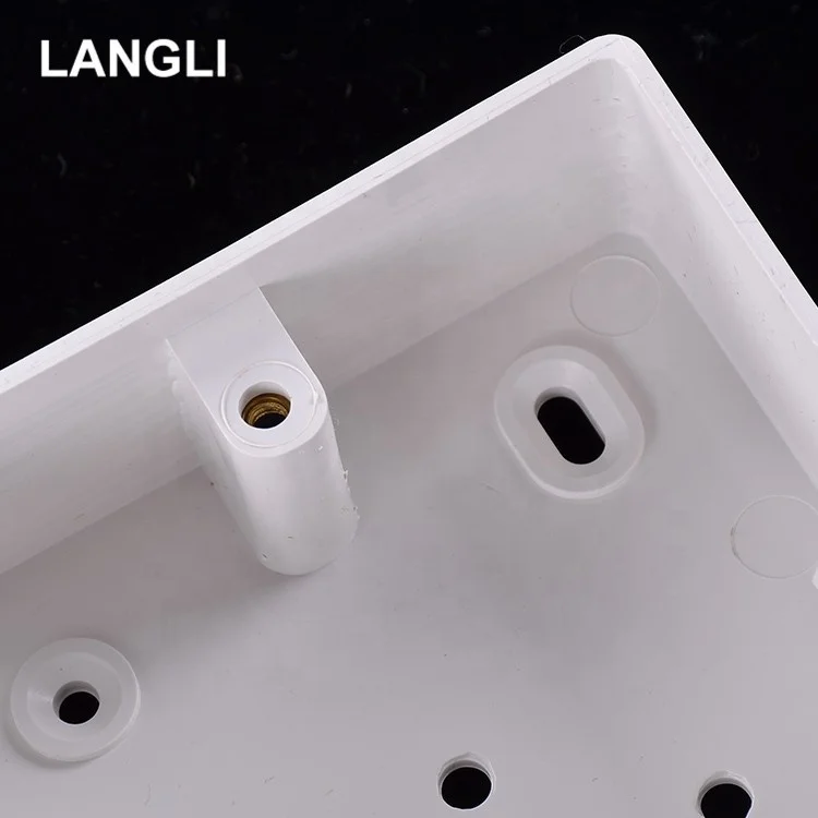  Фошань завод LANGLI оптовая продажа Электрический 86x86 ПВХ переключатель ящик 3x 3/3x6 тонкая