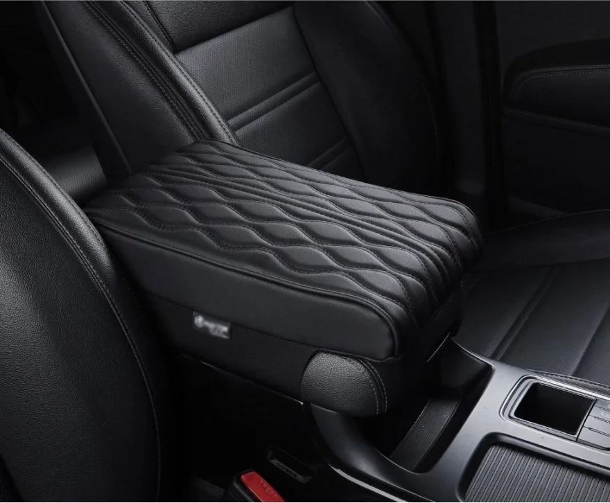PU Leather Car Armrest Cushion Pad for Car Universal Memory Foam Auto Center Console Seat Armrests Box Cover Hand Supports