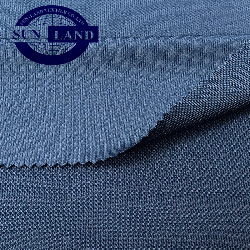 Polo shirt 100% Coolpass yarn wicking polyester double pique fabric