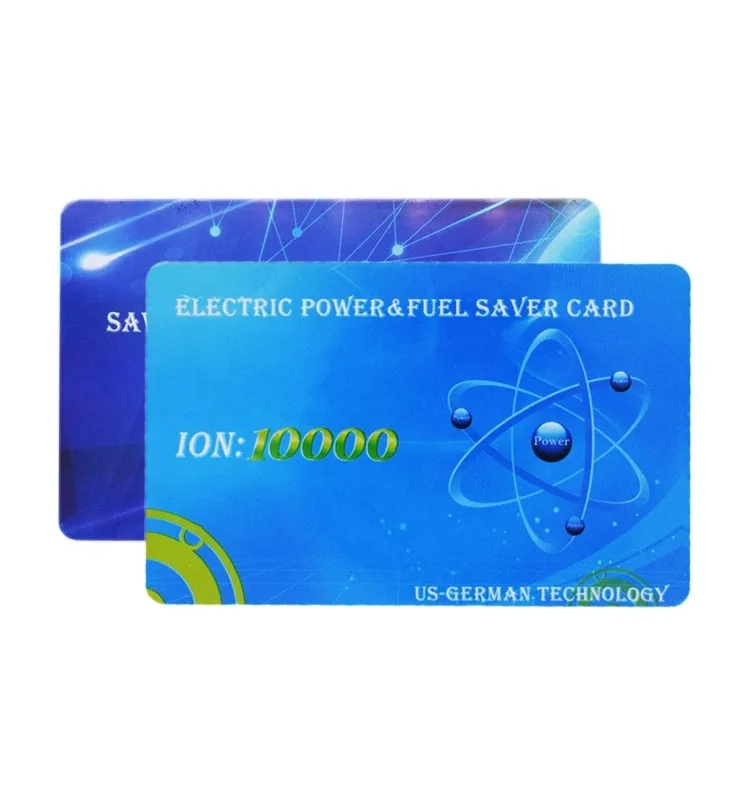 Hot-selling 10000 Negative Ions Fuel Saver Card Blue Energy Card international Bio Nano Electricity Saving Card For Saving Money