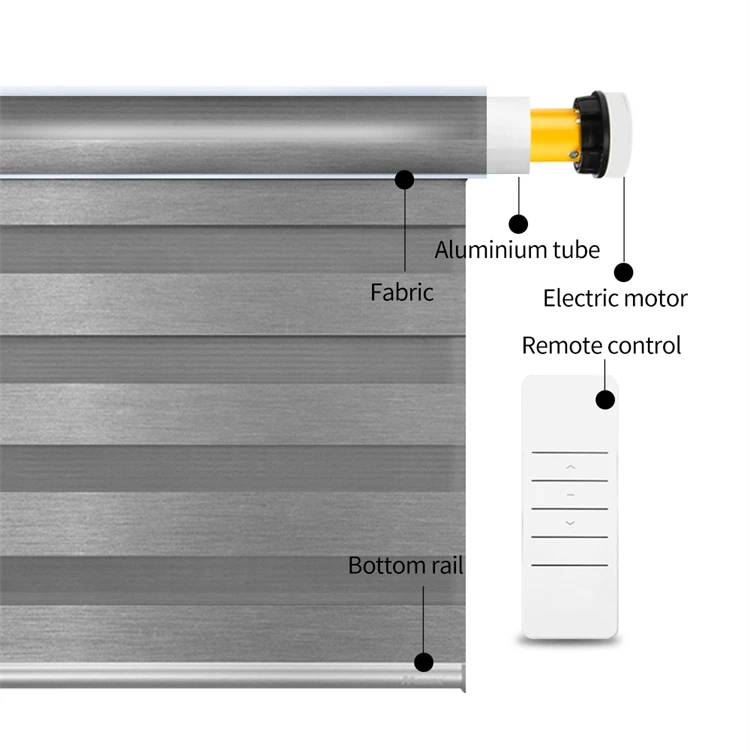 Modern 25 mm 1.2 nm Silent Tubular Lithium Battery Roller Blind Motor With Wireless WiFi Google Alexa Remote Control