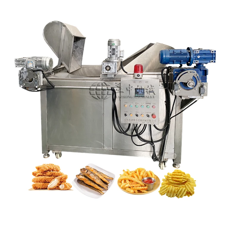 Automatic Snack Namkeen Garri Donut Deep Batch Deep Fryer Machine Cassava Frying Machine