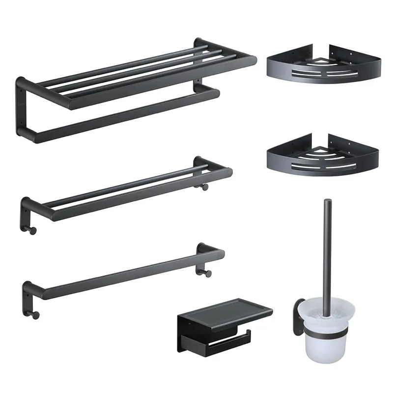 Роскошные наборы из нержавеющей стали 6 шт. Декор оборудование полотенца туалетные принадлежности аксессуары набор аксессуаров для ванной комнаты