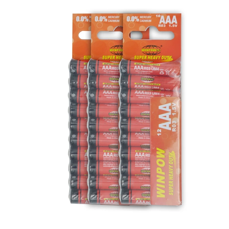 aaa-r03 r6s um-3 no.7 aaa size um4 no.5 zinc-carbon d r6 1.5v heavy aa carbon zinc dry battery