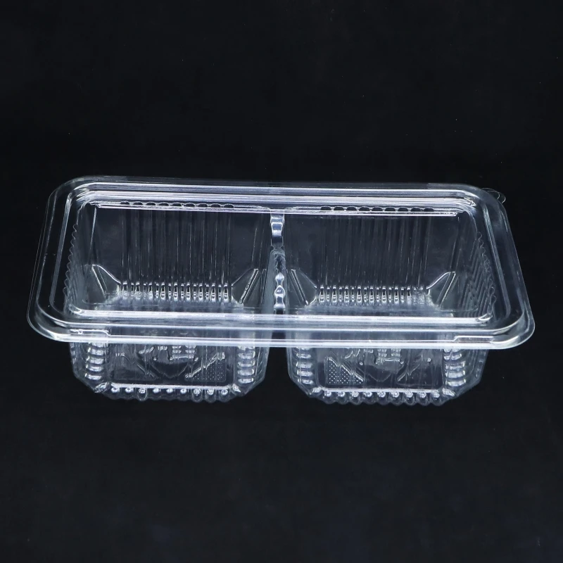 Food Grade PET Plastic Transparent Dessert Pastry Box Bakery Food Container with Embossing Cookie Cookie Packaging