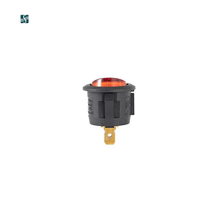 Manufacturer Direct Supply Kcd1 Red Illuminated Round Rocker Button  Switch