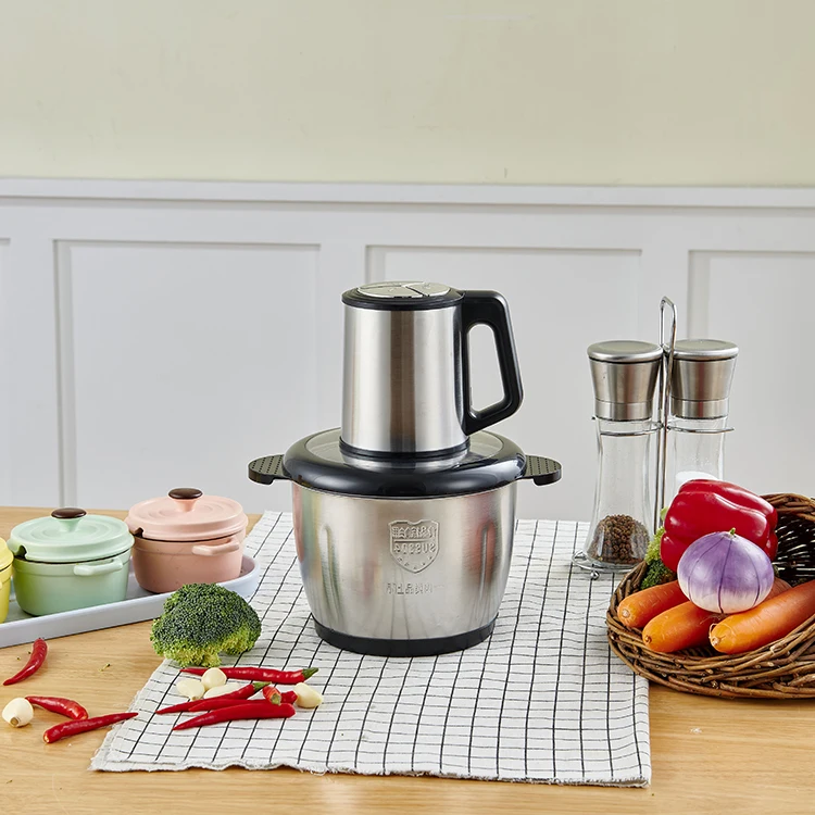 2023 Multifunction Food Chopper Mixer Blender Meat Grinder Low Price 3L Glass Automatic Powerful Stainless Electric