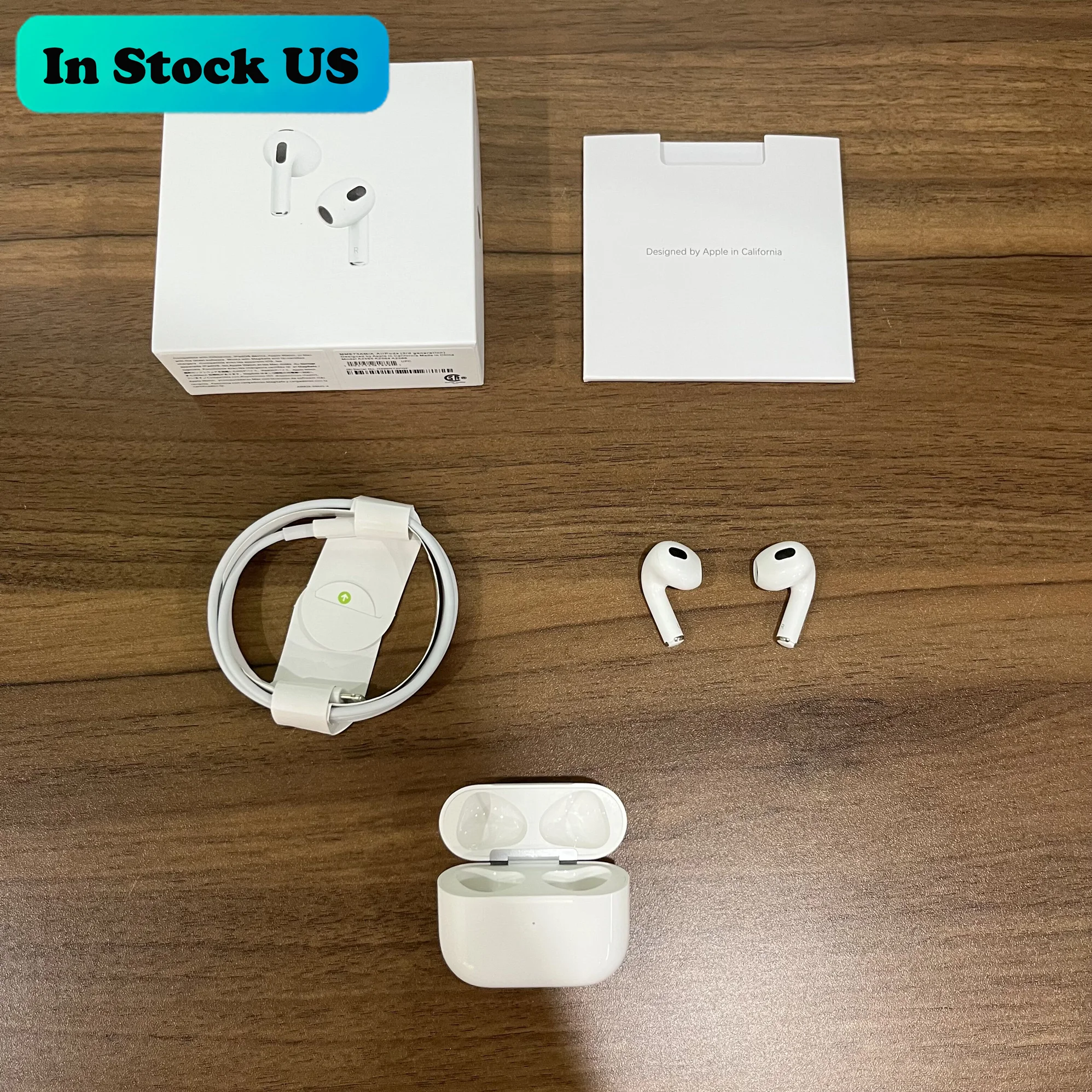 US Warehouse Original Logo Strong Bass Lux Clone Airoha Air 3 Gen 2 3 Pro TWS ANC Wireless Earbuds Airpodes Pro