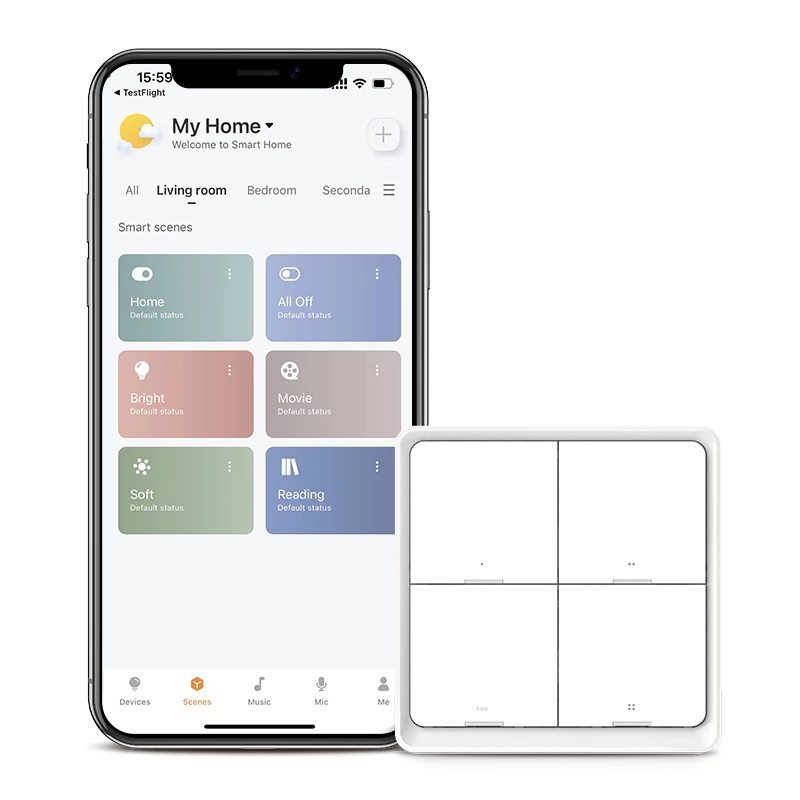 BroadLink Smart 4 gang Light Switch Smart Home Automation Bluetooth Remote Control Scene Switch