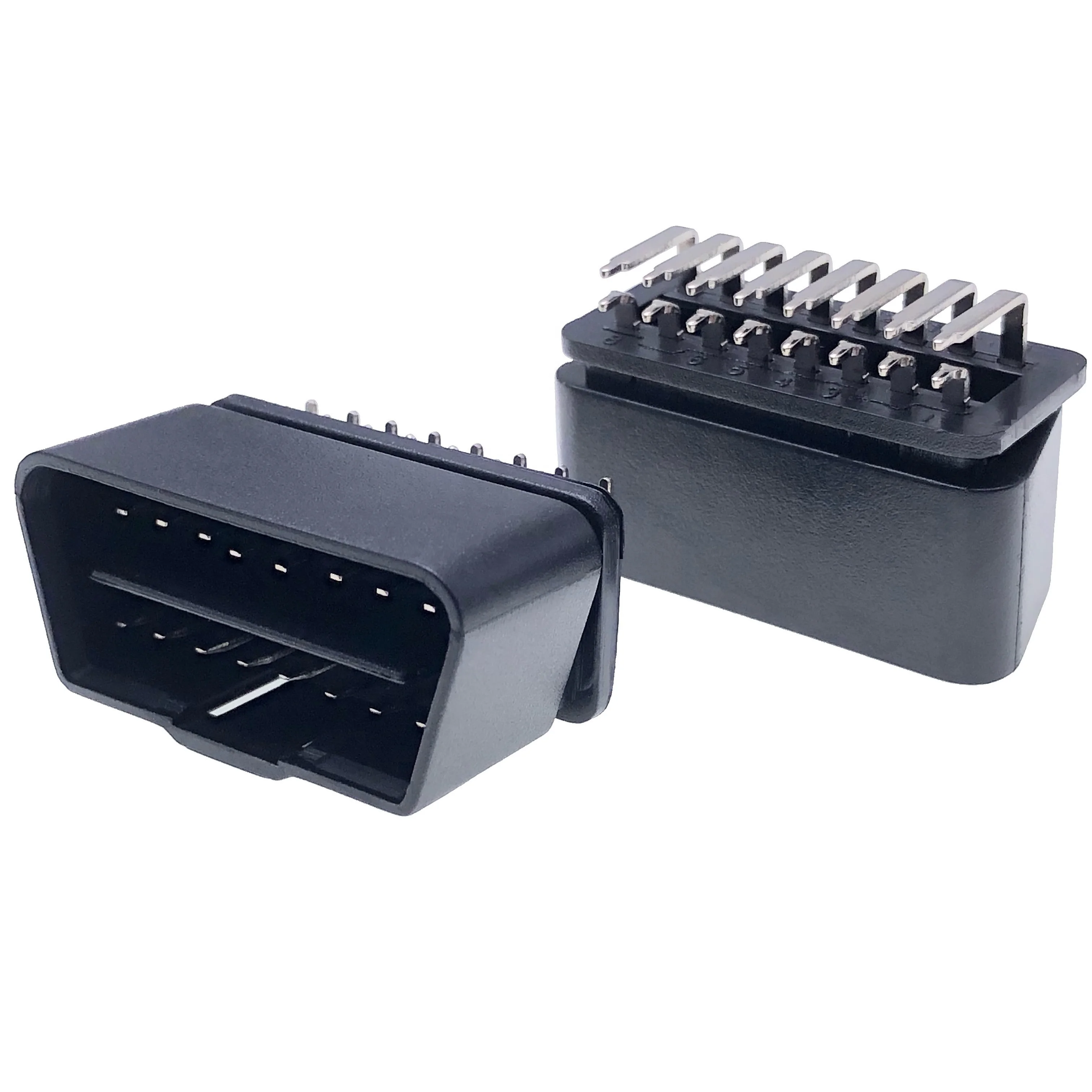 PCB Auto Electrical Terminal Wire OBDII Right Angle Connector