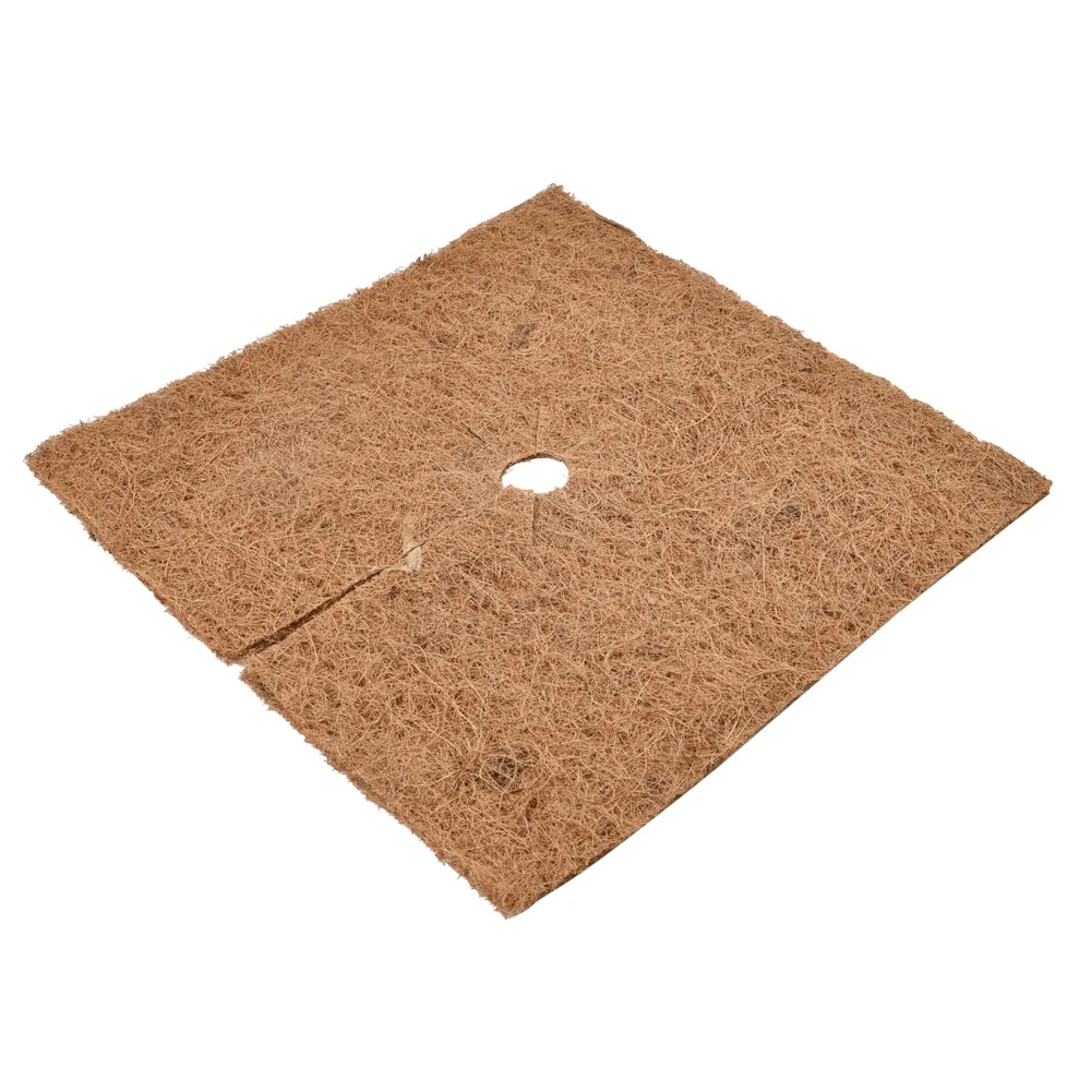 Yuchen Natural Biodegradable Coconut Mulch Cover Coco Tree Rings Control Plant Cover Plain Blank Coconut Coir Tree Mat
