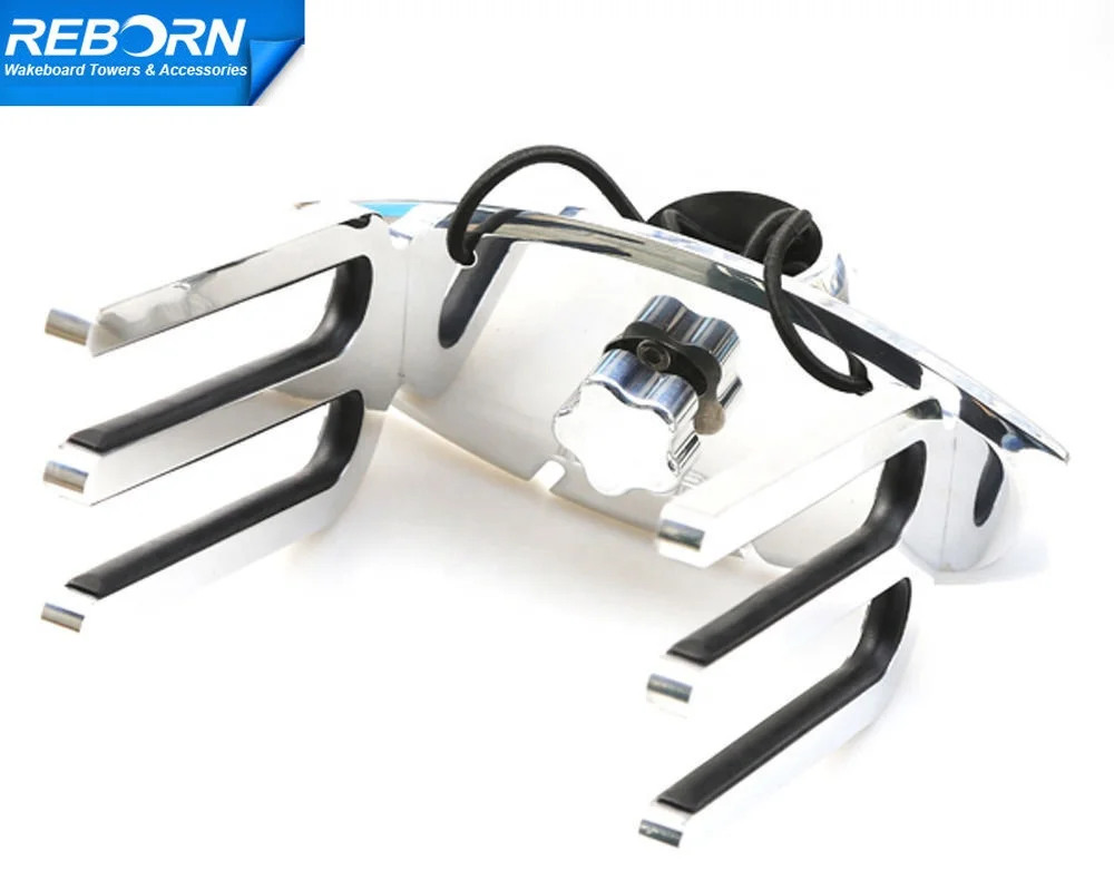 Reborn Aluminium Pro Quick Release Wakeboard Tower Rack 2.5' Clamp Board Storage Rack Polished