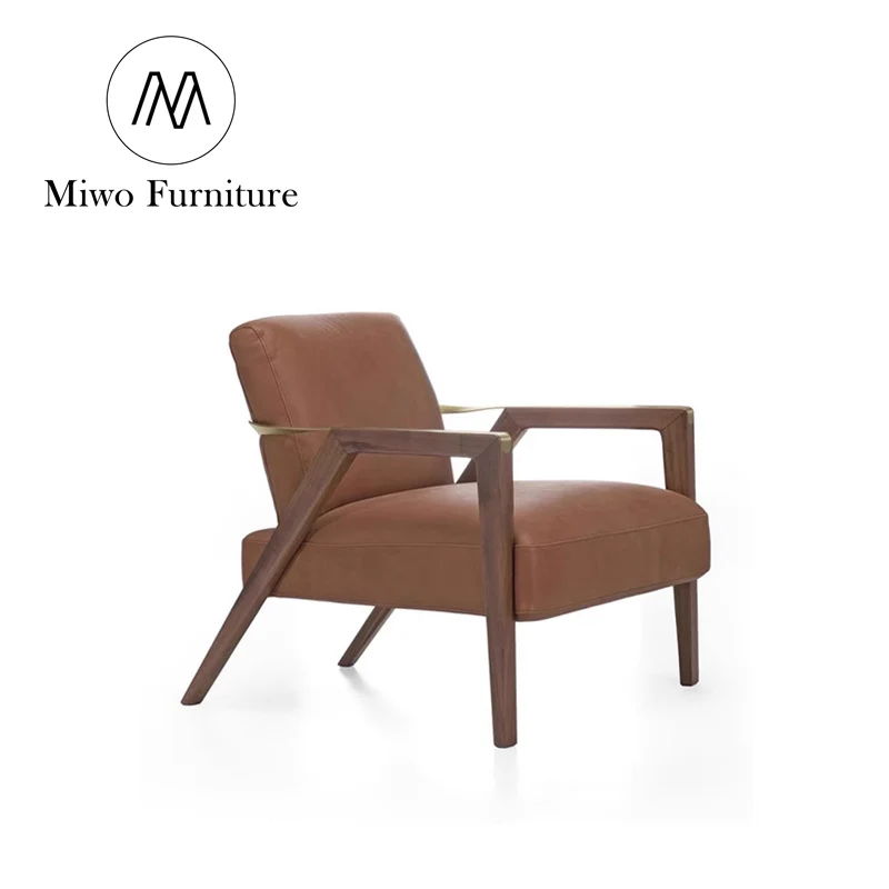 modern lounge chair design living room furniture solid wood single recliner sofa chair fabric Hotel Rooms leisure armchair