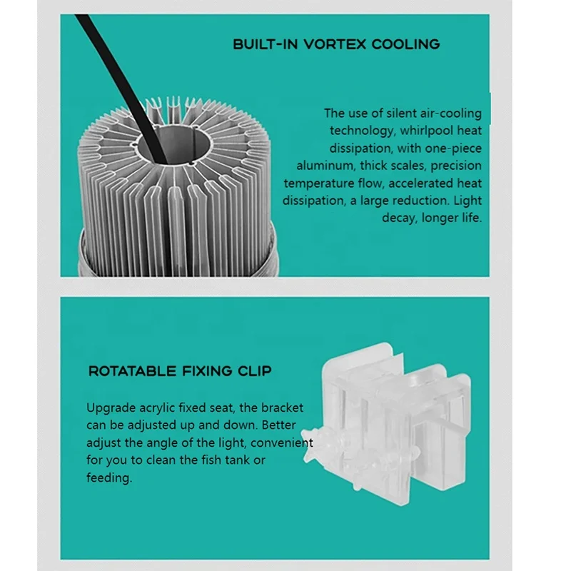 COB Led Aquarium Fish Tank Lighting Waterproof Freshwater Tank Used Led Aquarium Light For Aquatic Plant Fish Tank Decoration