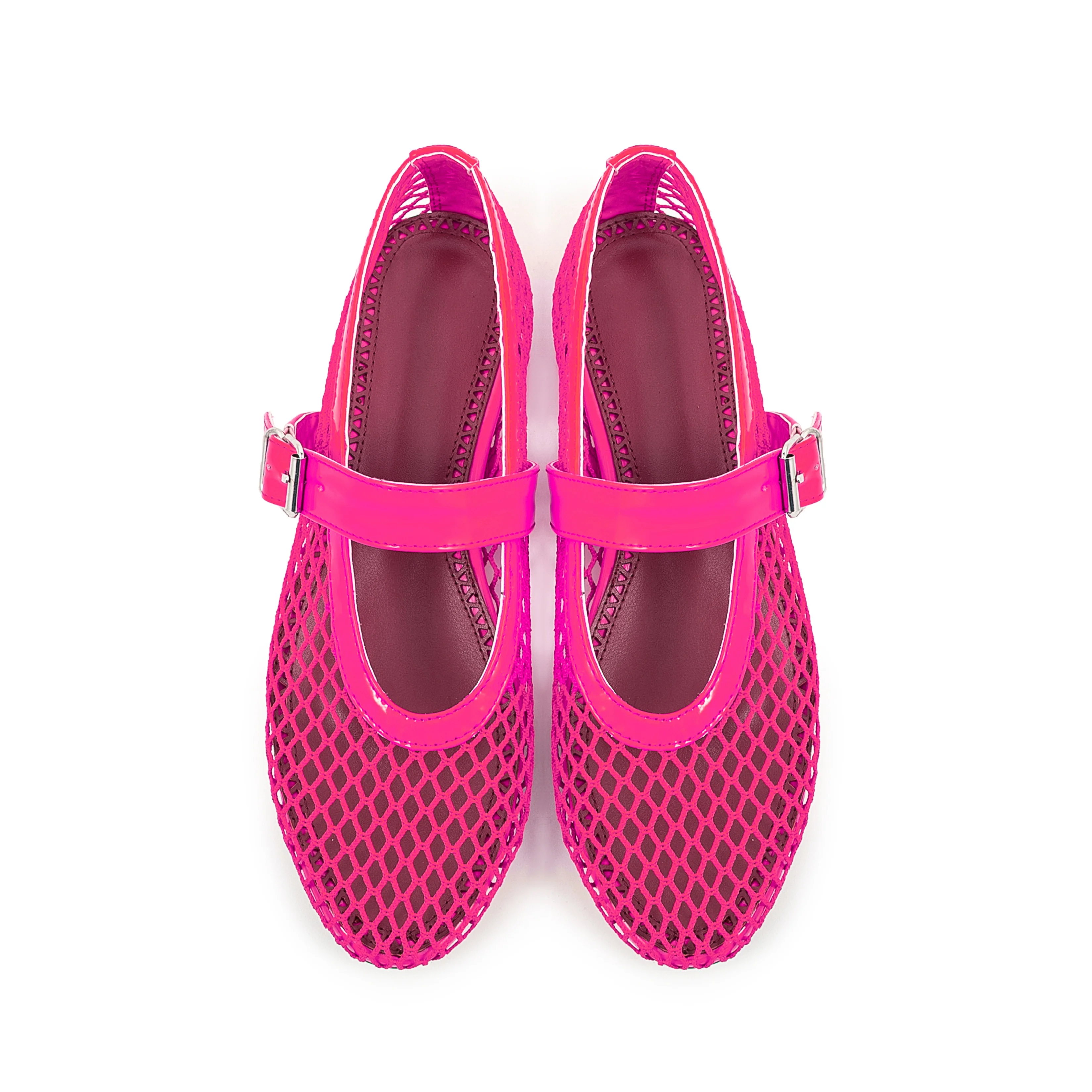 2024 new fashion comfortable sexy round toe women casual large size flat shoes summer net buckle women Mary Jane shoes