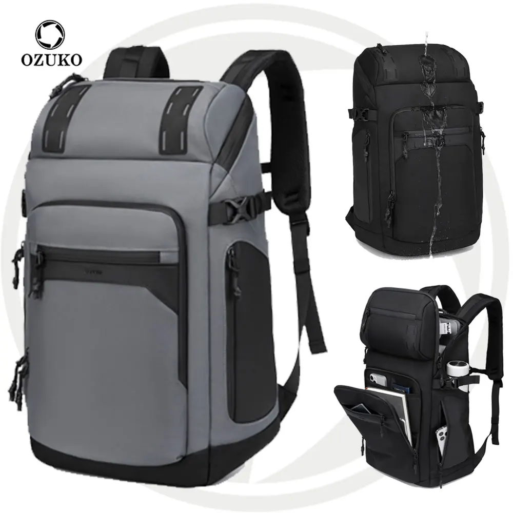 Ozuko 9630 College Luxury Student Waterproof Urban Smart Business Mens Computer School Backbags Back Pack Travel Bag