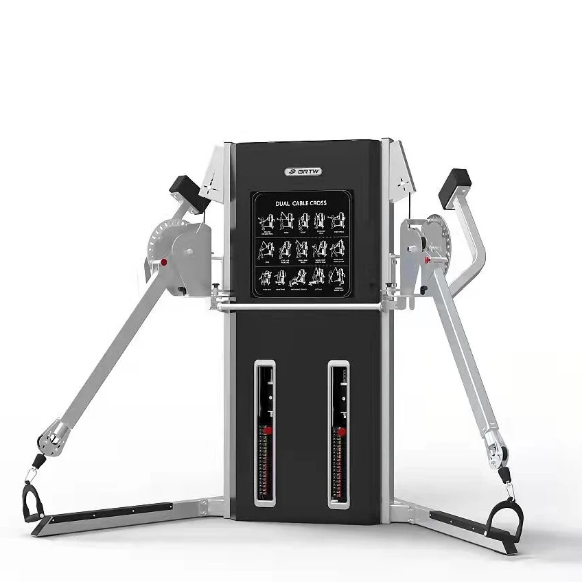 High Grade Gym Equipment Dual Cross Cable  / Exercise  Cross  Cable Machine