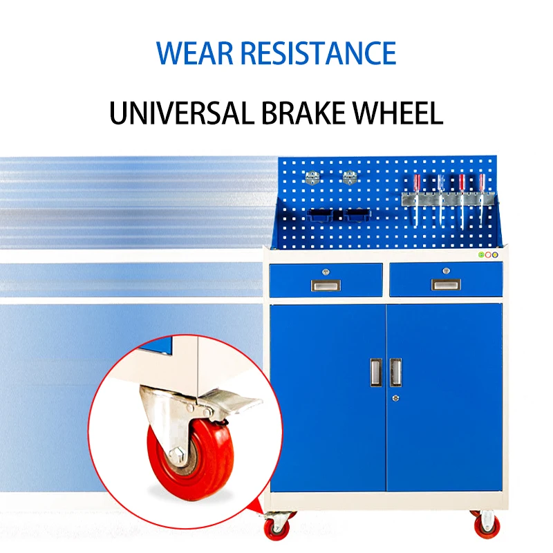Two-door garage cabinet workshop Heavy duty safety lockers Metal tool cabinets