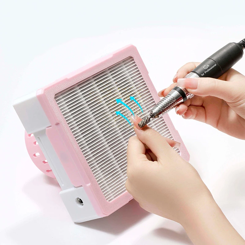 Rechargeable Nail Vacuum Cleaner Duster Machine Portable Table Nails Dust Collector Built In Nail Dust Collector For Pedicure