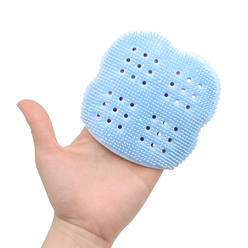 JLY Soft Silicone Facial Cleansing Pads Bath Wash Brush Hair Face Exfoliator Cleaning Scrubber Massage Shower Sponge Blackhead