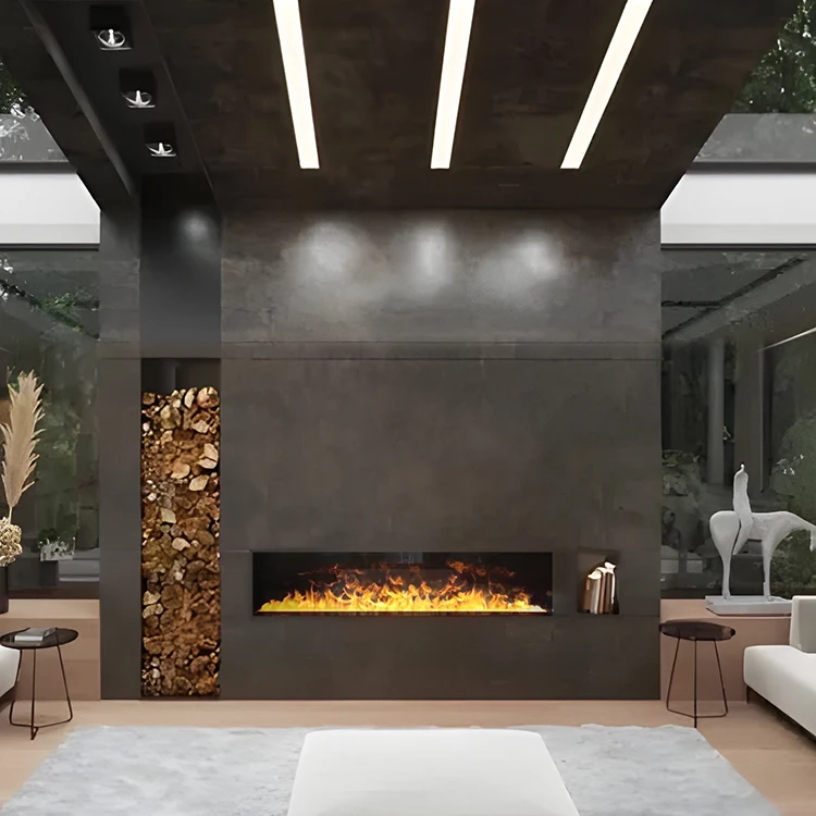 Wet-proof Led Flame Decor Outdoor Backyard Garden 1500MM Water Resistant Background Decoration Humidifier Electric Fireplace