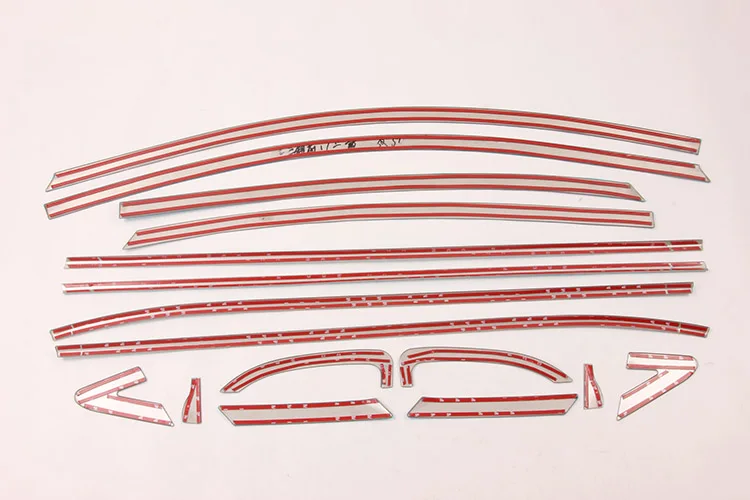 WZXD New Arrival Stainless Steel Car Window Frame Trims For Kia K2 Rio 2011-2016 16pcs