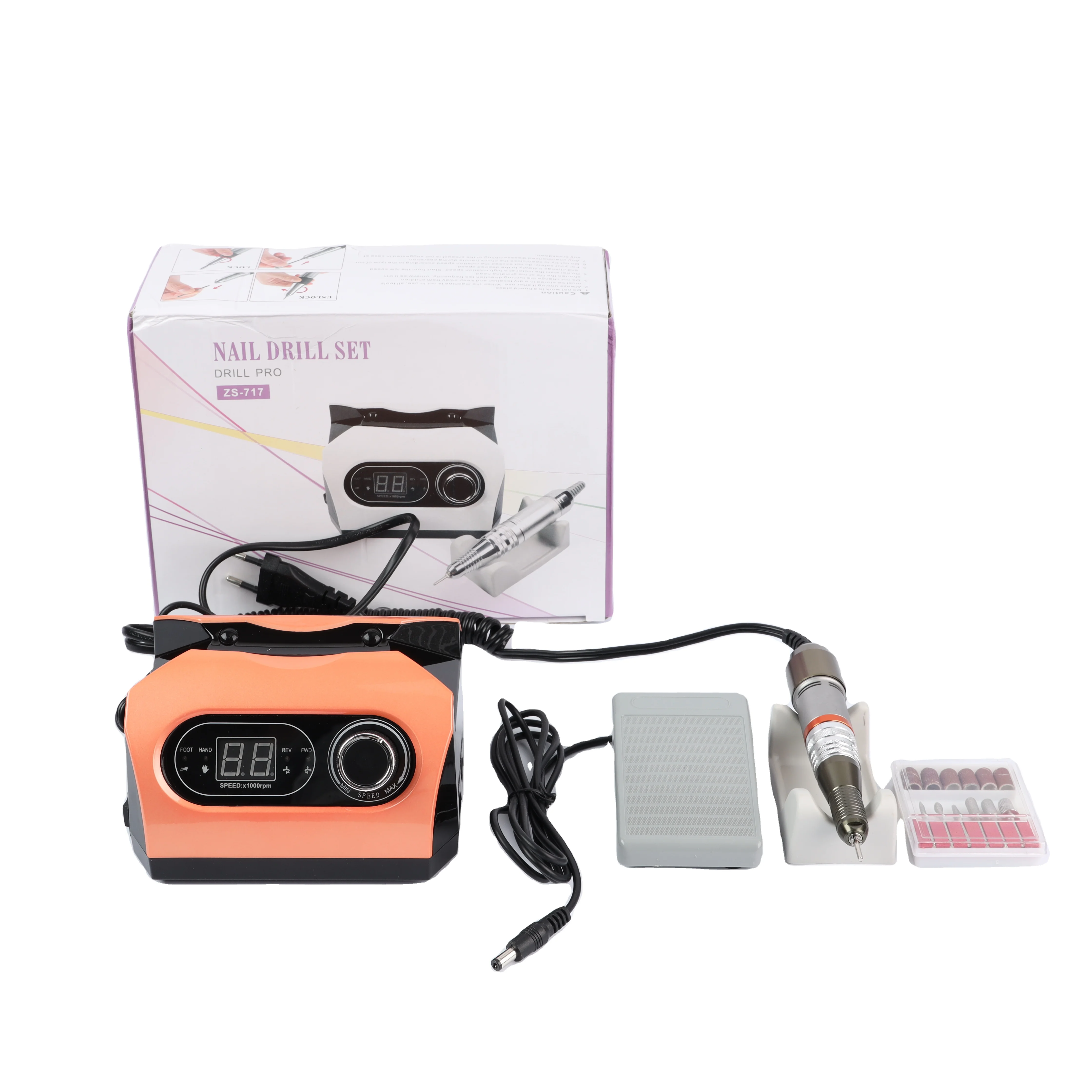 2024 Top Quality Beauty Acrylic Permanent Nail Kit Nail Products Machine Drill Manicure Salon Machine