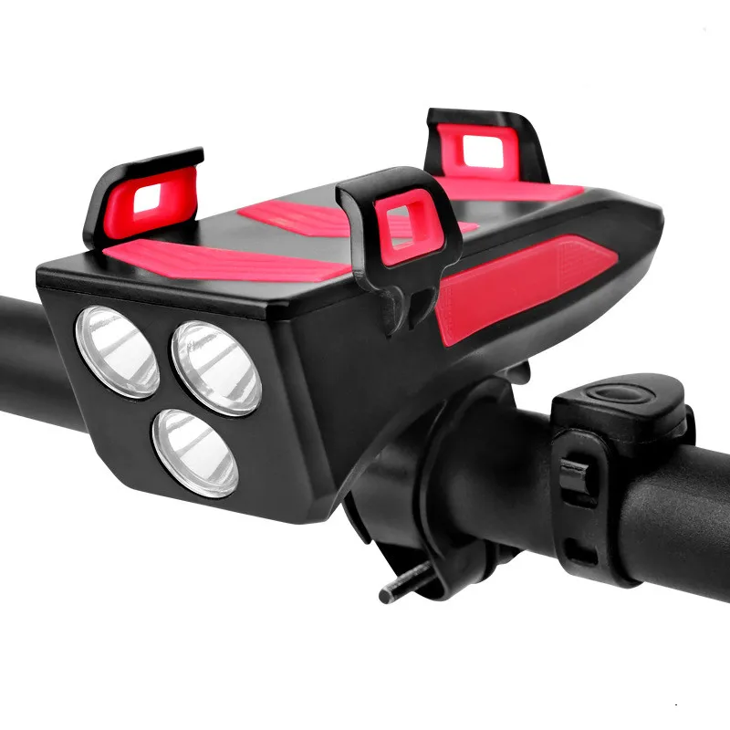 Front Light  Usb Charge 2000mah Bike Led Light 500 Lumen Waterproof Bike Front Light with Horn Speaker