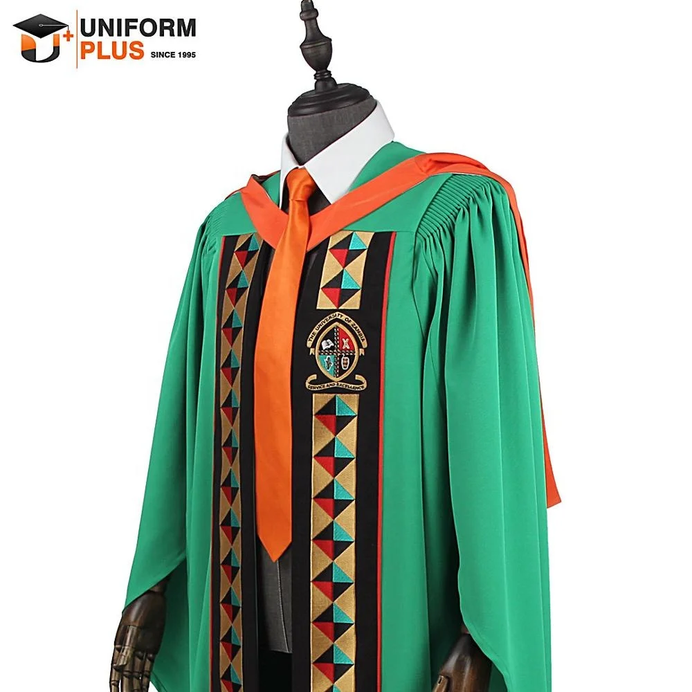 Индивидуальная вышитая одежда для взрослых, студентов, студентов, выпускников, кепки и платья, униформа