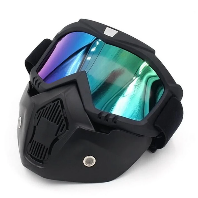 Tactical Cycling Full Face Anti-fog Mask Protective Paintball Mask with Mouth Filter Safety Goggle Hunting Gear
