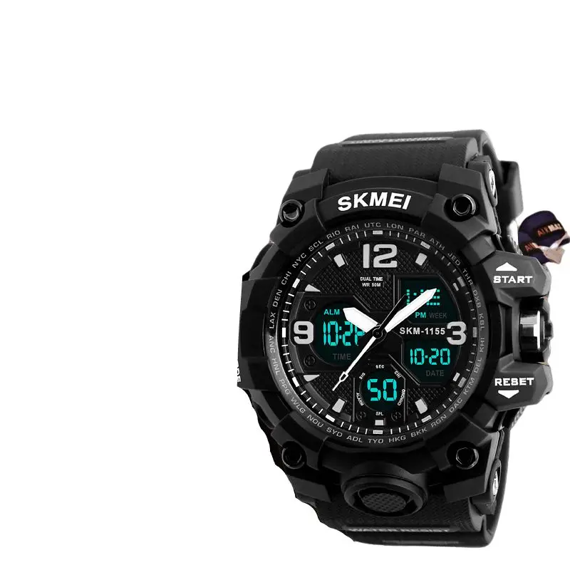 Dual Time Digital Men Sport Watch For Wholesale Free Shipping For Usa