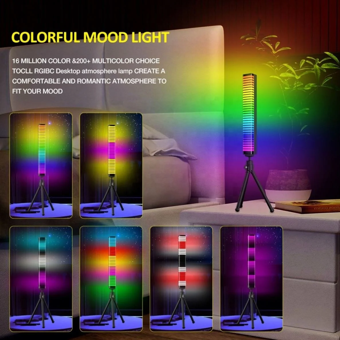 LED RGB Sound Control Light App Control Pickup Voice sound activated light Rhythm Color Ambient Lamp Bar of Music Ambient Lights
