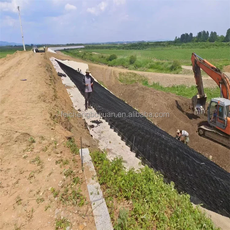 high density polyethylene geocell geo grid geocel ground stabilizer Gravel Geocells For Road