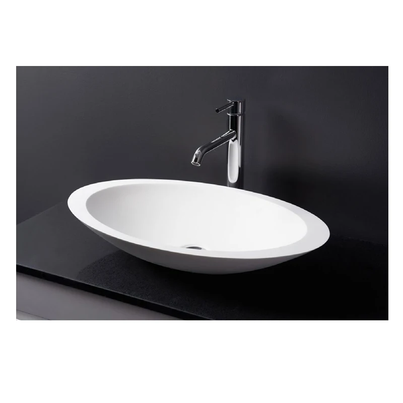Factory Direct Supply Exquisite Bathroom Basin Artificial Solid Surface Stone Acrylic Art Wash Basin Sink