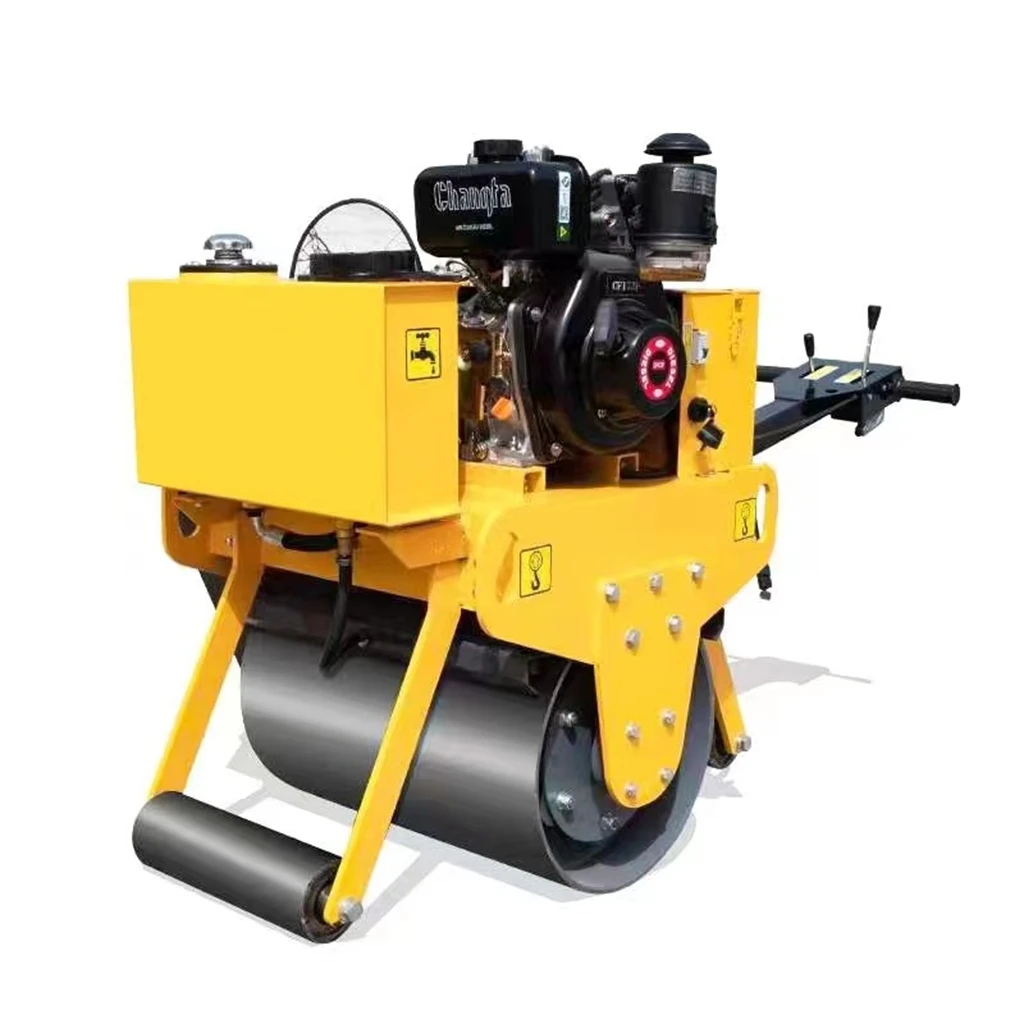 Baby Road Roller  Walk Behind 300kg  Road Roller  For Trench Backfill Vibratory Single Drum