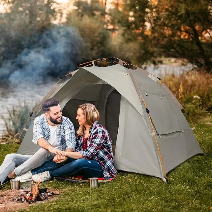 Professional Outdoor Camping 1-4 Person Automatic Waterproof Sun Protection Anti-Mosquito Quick-Opening Play Tent