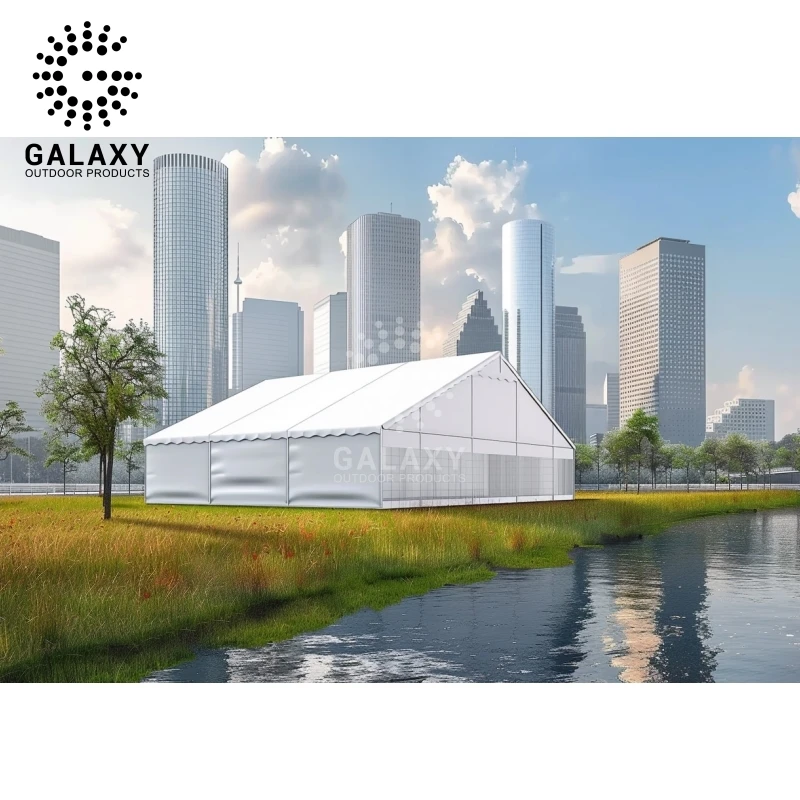 Galaxy Waterproof Canopy Plastic Supply Warehouse Marquee Tent Cheap Customize Uvprotect Warehouse Tent With Metal Wall