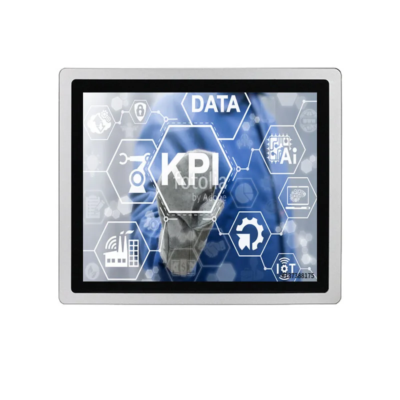 Panel Mount 12 Inch Industrial LCD Embedded PC Touch Monitor With VGA HD-MI USB Interface