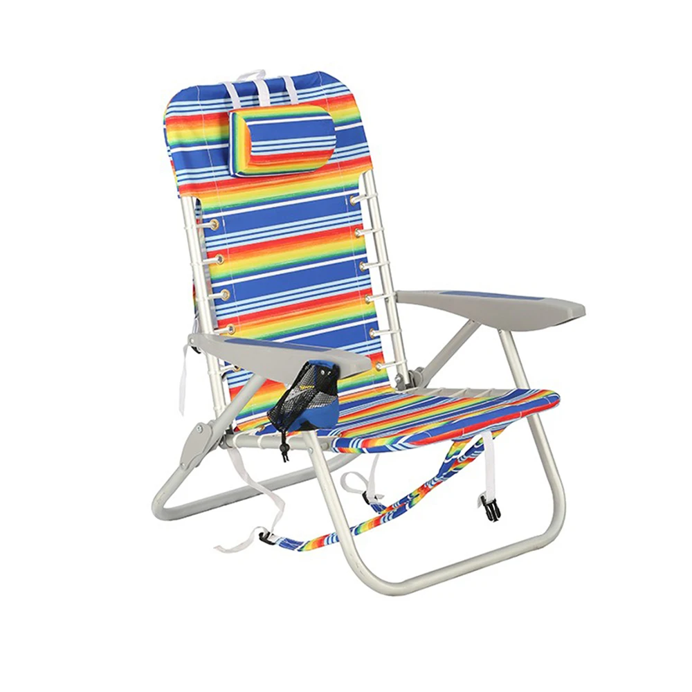 Lightweight easy  folding aluminum camping beach  chair with big storage bag