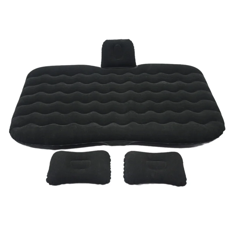 Custom car travel inflatable mattress with PVC flocking air bed for outdoor camping