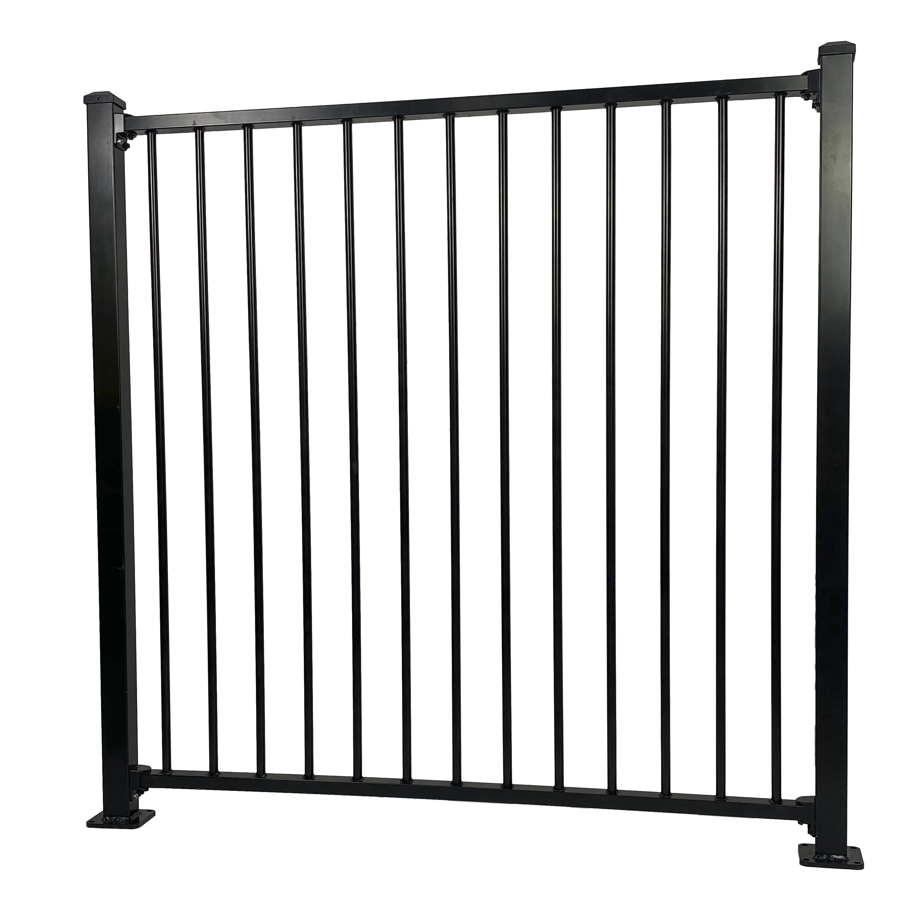 Modern Design Easily Assembled Flat Top Swimming Pool Steel Tubular Fence Panel