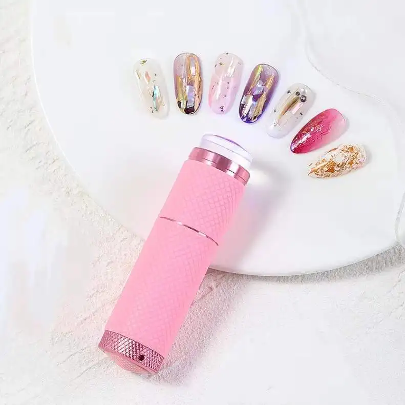 9 Leds Pink Mini Acrylic Nail Dryer UV 2022 One Finger Nail Lamp Nail Polisher