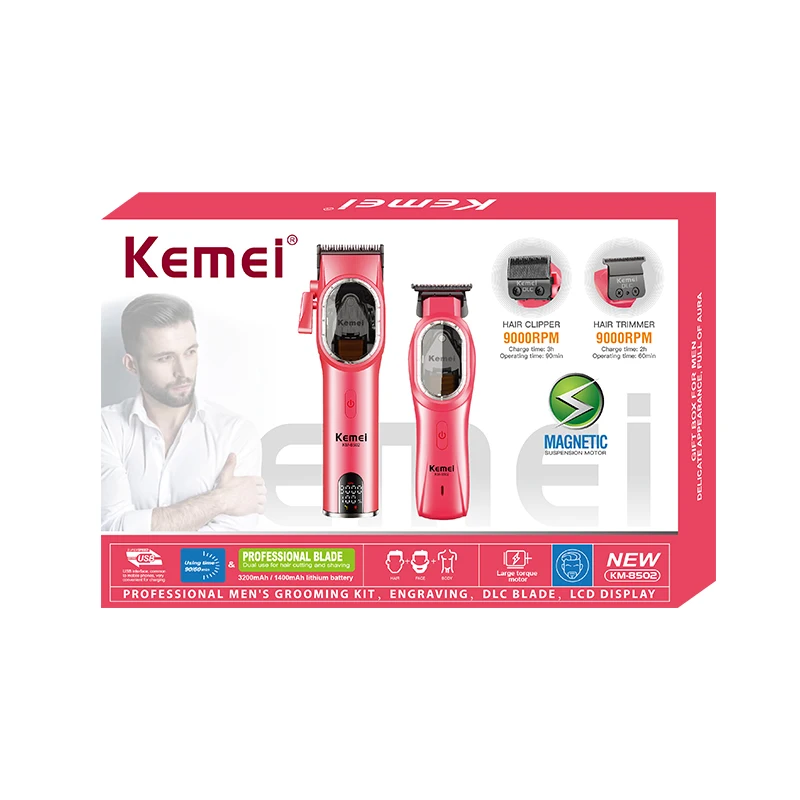 KEMEI km-8502 Professional Hair Cutting Machine Cortadora De Pelo Electric Hair Clippers DLC Cordless Electric Hair Clippers