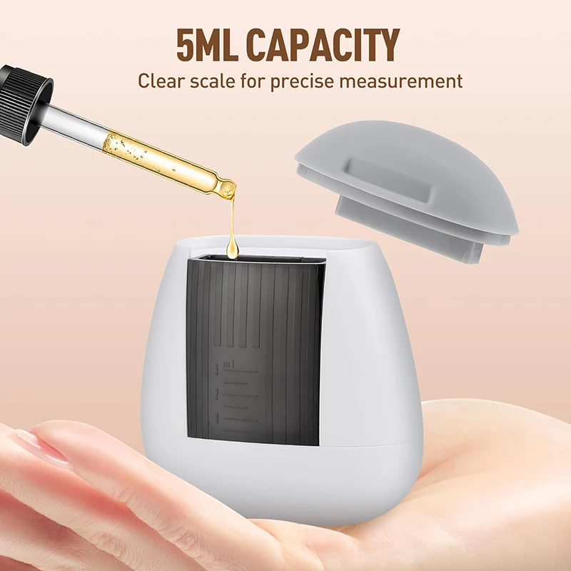 Portable Electric Vibrate Hair Oil Applicator with Red Light Hair Growth Scalp Massager Comb