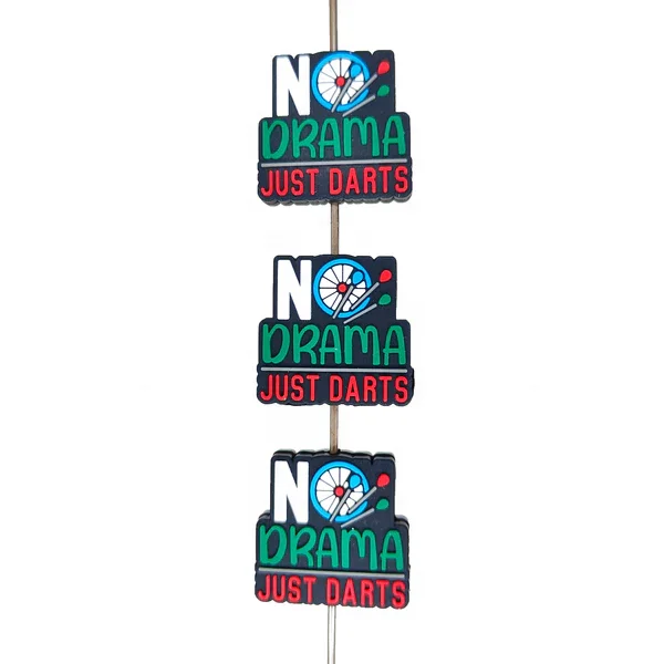 No Drama Just Darts Silicone Beads Throwing Dart Charms Focal Beads For Diy Jewelry Making Beaded Pen