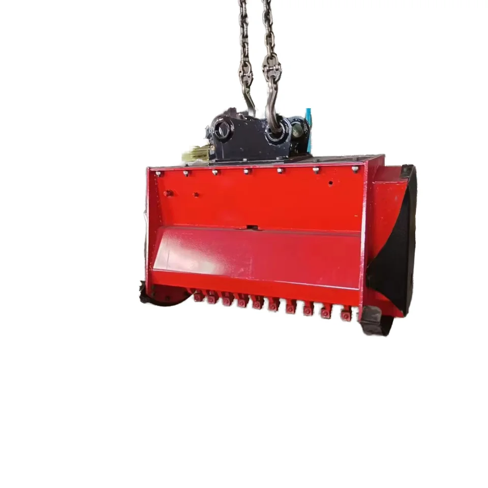 Professional Mobile Excavator wood crusher Carbon steel Hydraulic Rotating Tree Cutter Quickly crush Excavator Forest Mulcher